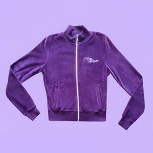 APPLE BOTTOMS Velour Jacket Long Sleeve Purple Size M